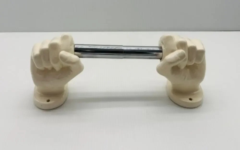 Vintage Nancy Funk Ceramics Hands Toilet Tissue/Paper Holder - Unique MCM Retro